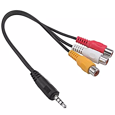 🔥For TCL TV Audio Video AV AUX To RCA Mini Composite Adapter Jack Cable 3.5MM • $9.78