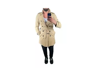 £430 • Buy Burberry Trench Coat Mens Medium Honey Raglan Sleeve