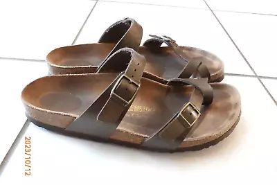 Birkenstock Brown Mayari Toe Loop Sandals Birkoflor Vegan Shoes 39 Women's 8 • $44