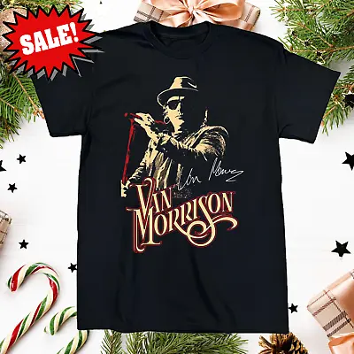 Van Morrison Music Star Heavy Cotton All Size Black Unisex Shirt AJ017 • $14.99