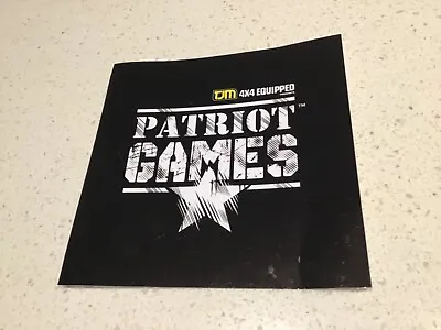 TJM PATRIOT GAMES STICKER FORD HOLDEN TOYOTA MACK RAM TRUCKS CARS SUSPENSION 4x4 • $5.99