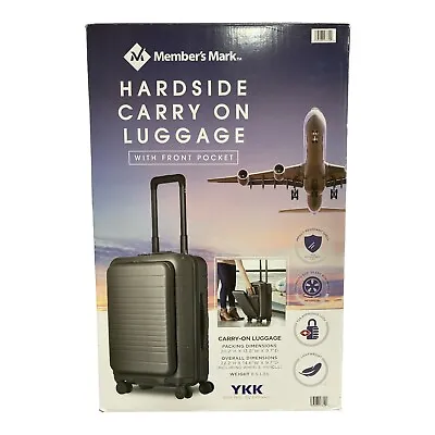 Member's Mark Hardside Carry-on Pro Spinner Suitcase With USB Black • £66.50