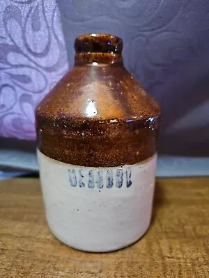 Stoneware Antique Mercury Bottle Jug 6” H Glazed Cork • $12