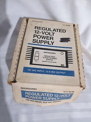 Micronta Regulated 12-Volt Power Supply 120VACC Input 13.8 VDC Output NOS • $31.50