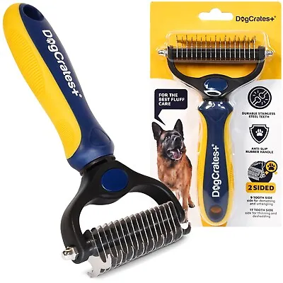 Dog Undercoat Rake Grooming Tool Dog Brush 2 Sided Undercoat Rake • £9.99