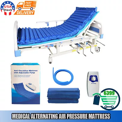 Hospital Alternating Pressure Mattress Topper Pad Pump For Bed Sore Treatment • $80.99