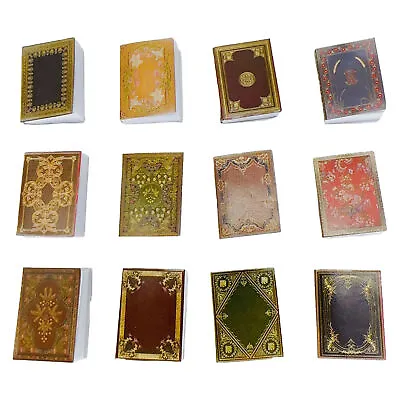 12pcs Dolls House Miniature Books Assorted Mini Books For Doll House Decoration • £7.49