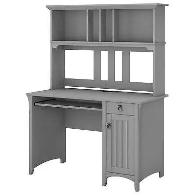 Salinas Computer Desk With Hutch | Study Table With Drawers Cabinets & Pullout • $317.46