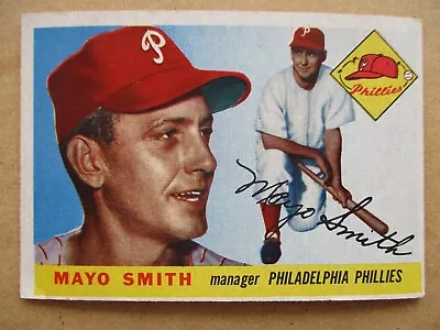 1955 Topps MAYO SMITH Card #130 Philadelphia Phillies • $3