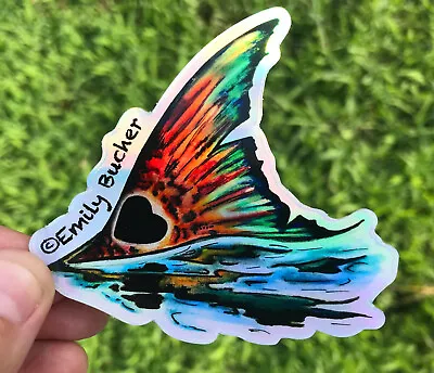 I HEART Redfish Vinyl Holographic Decal Sticker | Emily Bucher • $4.25