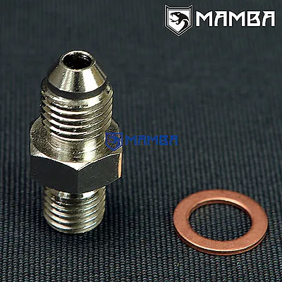 Turbo Oil Feed Engine Supply Adapter Fitting 4AN To M10x1.25 4G63T 4B11T 4G93T • $7.50