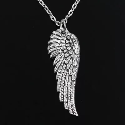 Charm 925 Sterling Silver Eagle Hawk Falcon Feather Angel Wings Pendant Necklace • $15.74