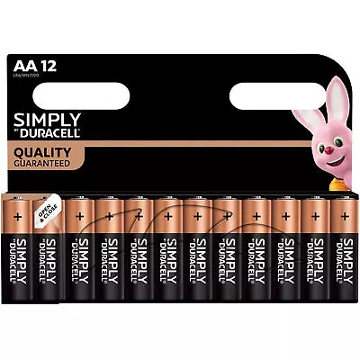 Duracell Simply AA AAA Batteries Alkaline Power LR03 LR6 Long Lasting Expiry • £28.99