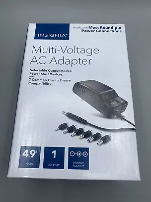 🔥 Insignia Multi-Voltage AC Adapter- 7 Common Tips NS-AC1200 🔥 • $10.50