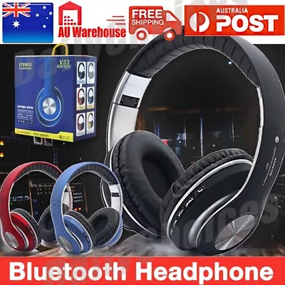 Bluetooth 5.0 Wireless Stereo Headphones Earphones For IPad Phone IOS Android • $24.89