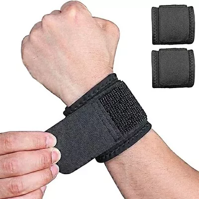 2 Pck Wrist Brace Adjustable Wrist Support Wrist Strap Fitness Gym Weightlifting • $8.99