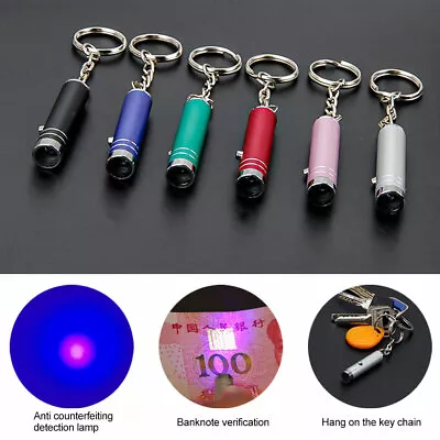 £2.39 • Buy UV LED Light Keyring Forged Bank Note Fake Money Detector Polymer ID Checker