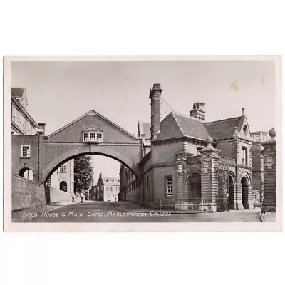 MARLBOROUGH COLLEGE Wiltshire Field House & Main Gates RP Postcard PU • £1.99