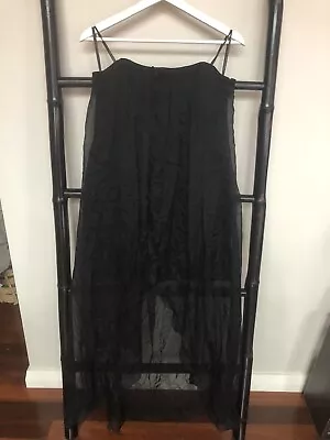 FOREVER NEW Size 12 BNWT Latisha Split Front Maxi Dress Black Strapless • $6.50