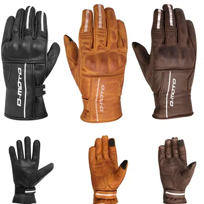 Motorcycle Motorbike Genuine Leather Gloves Thermal Winter Knuckle Gloves CE • £29.89