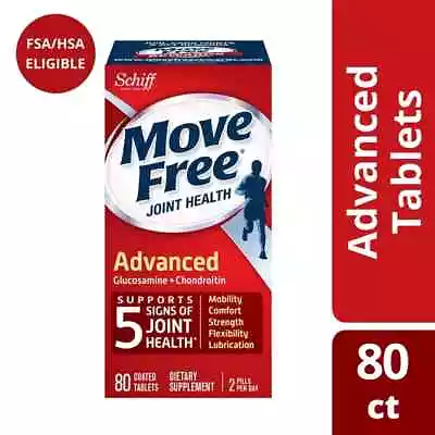 Move Free Advanced 80 Tablets - Joint Health Supplement - Glucosamine+FruiteX-B • $19.99