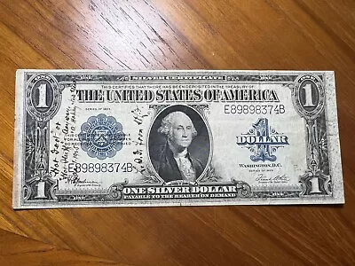 T2: Unique 1923 Large U.S. One Dollar Silver Certificate. Happy New Year 1/1/25 • $59.95
