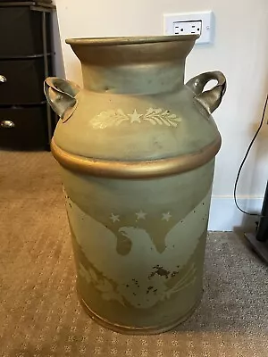 Vintage Country Milk Steel Creamery Jug  24  X 13   • $99.95