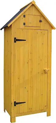 Outdoor Vertical Wooden Storage Shed For Tools Equipment Garden Supplies With • $279.99