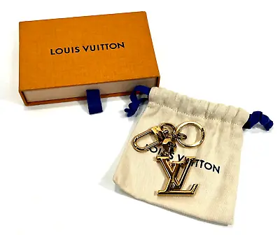 $236.55 • Buy Louis Vuitton Facettes Bag Charm & Key Holder Gold M65216