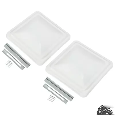 2 Pack RV Vent Covers Camper Roof Replacement Trailer Ventline White 14  X 14  • $20.80