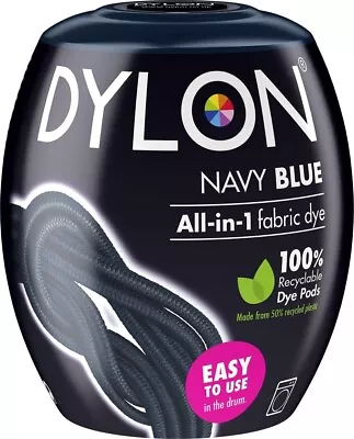 Dylon Machine Dye Pod Powder Fabric Wash For Color Clothes 350G Navy Blue • £7.15