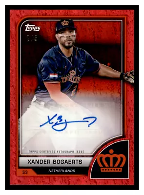 2023 Topps World Baseball Classic Xander Bogaerts Red Auto 2/5 Boston Red Sox • $5.50