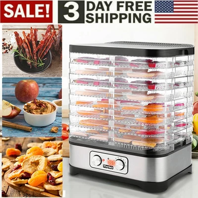 $78.19 • Buy 8-Tray Electric Food Dehydrator Commercial Fruit Jerky Beef Meat Dryer Machine