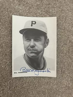 VINTAGE Bill Mazeroski AUTOGRAPHED Pirates Picture • $11.99