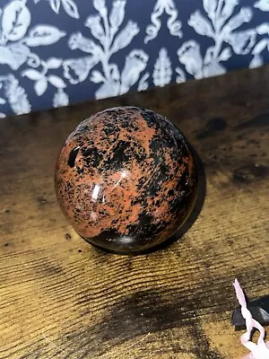 Large Red Mahogany Obsidian Crystal Sphere Ball 6.8cm 390g Lot 34o Pretty • $18.93