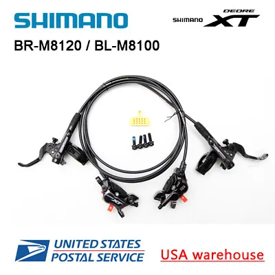 New SHIMANO XT BL-M8100 BR-M8120 4 Pistons Disc Ice Tech Hydraulic Brake Set OE • $279.88
