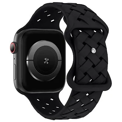 $11.99 • Buy Sport Silicone Braided Strap For Apple Watch Band 49-38mm Iwatch 7 Se 8 9 Ultra