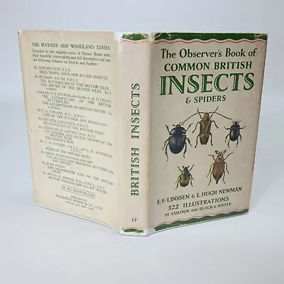 Observers Book Of Common British Insects & Spiders - 1953 1st Edition • £14.45