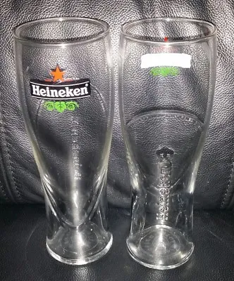 Pair Of Rare Collectable 568ml Heineken Beer Pint Glasses Brand New Never Used • $35