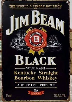 $10 • Buy JIM BEAM Tin Metal Sign Rustic Look .. MAN CAVE . Brand New. AU SELLER