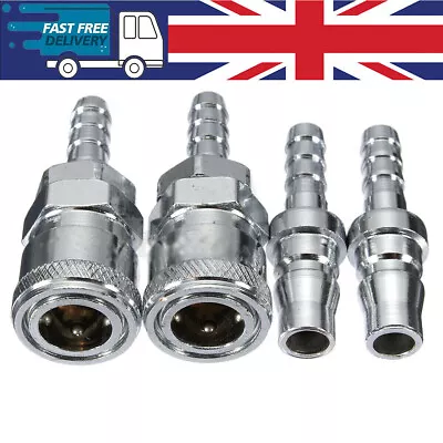 Male + Female 8mm Gas Hose Copper Nozzle Connector Quick Release For BBQ Caravan • £3.55