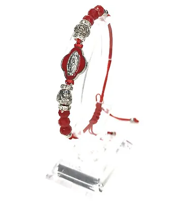 Virgin Mary Evil Eye Bracelet Adjustable Mal De Ojo Virgen De Guadalupe Pulsera • $10.99