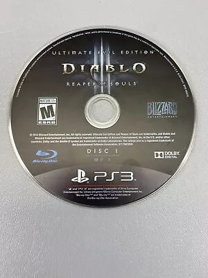 Diablo Reaper Of Souls Ultimate Evil Edition  (PS 3 2014) Disc Only Tested • $7.22