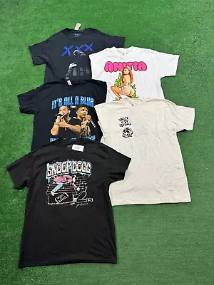 Lot Of 5 Rock N Roll Band Concert Tour T-Shirt Tees Men's Size Large Rap Music • $3.25