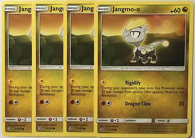 Pokemon 4x Jangmo-o 52/70 Dragon Majesty Uncommon Near Mint-playset • $1.09