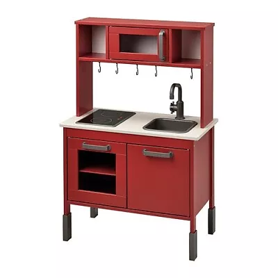 NEW IKEA DUKTIG PLAY KITCHEN RED 72x40x109 CM 80557740 • £132