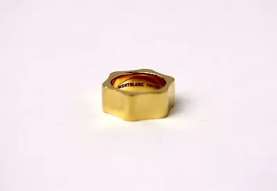 18K Yellow Gold Montblanc Star Ring 8mm Size 4.5 • $2000