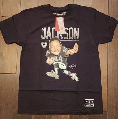 Mitchell & Ness Bo Jackson LA Raiders Caricatures T-Shirt Men's Large • $34
