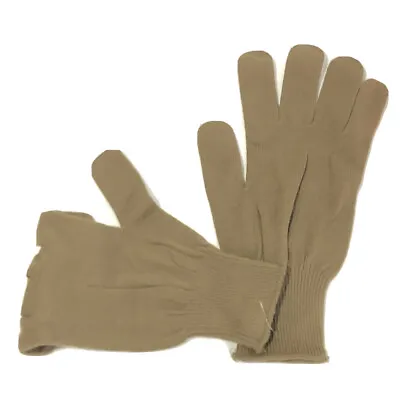 Us Military Gloves  Xl Glove Light Duty Liners Coyote Brown Knit Gloves Army • $9.95