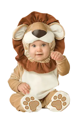 Baby Lion Costume Age 0 - 24 Months Toddler Lovable Lion Cute Animal Fancy Dress • £26.99